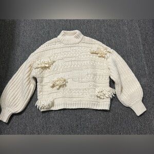 Cream knit sweater size xs